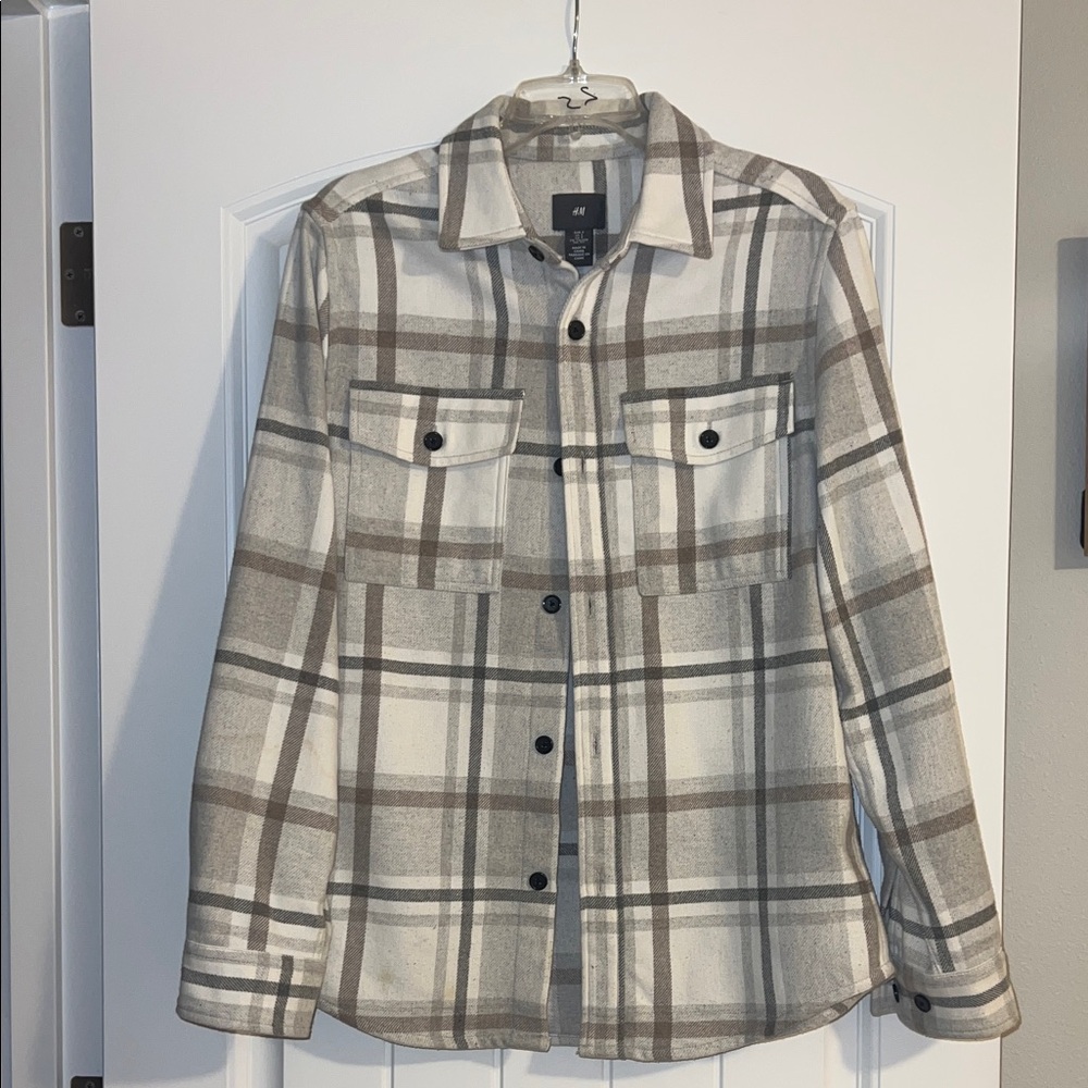 Plaid Button-Up Shirt